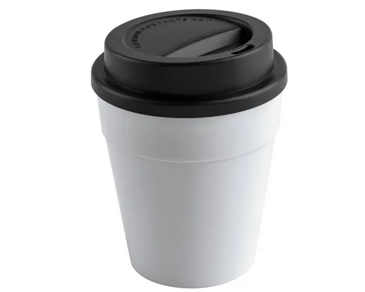 Vaso con Tapa de Plastico Late A2234 350 ml Negro