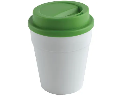 Vaso con Tapa de Plastico Late A2234 350 ml Verde Claro