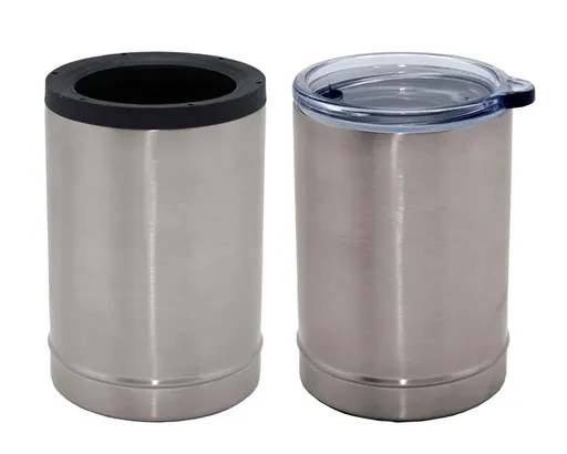 Termo Porta Latas de Acero Inoxidable Crop A2429 360 ml Plata
