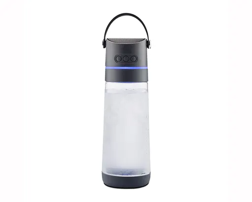 Cilindro de Tritán con Función de Bocina Bluetooth Soundtek A2434 650 ml Gris