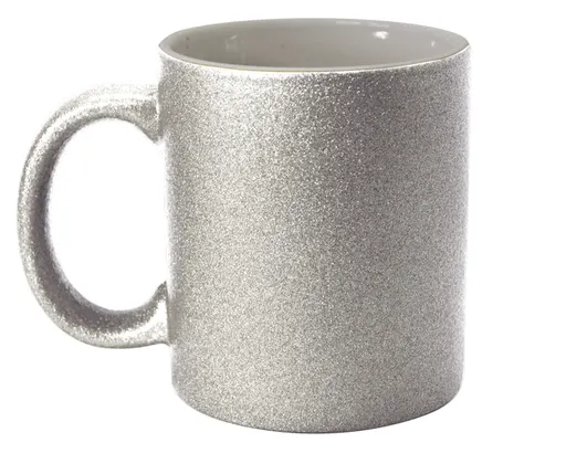 Vaso Tarro Acabado Diamantina de Sublimación Walter A2619 325 ml Plata