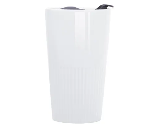 Vaso de Cerámica de Doble Pared Miami A2694 296 ml Blanco
