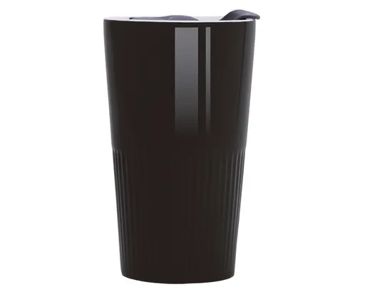 Vaso de Cerámica de Doble Pared Miami A2694 296 ml Negro