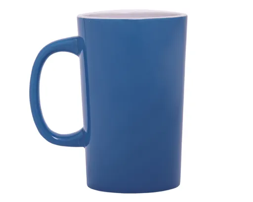 Vaso Tarro Cónico Bicolor Latte A2713 444 ml Azul Claro