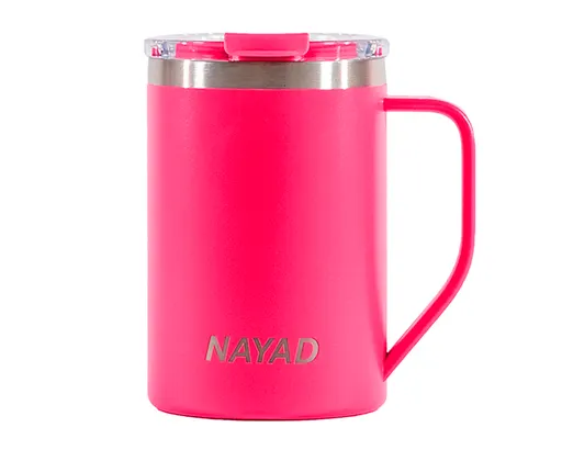Vaso Tarro Térmico Doble Pared Acero Inox. Nayad Metro A2777 444 ml Rosa