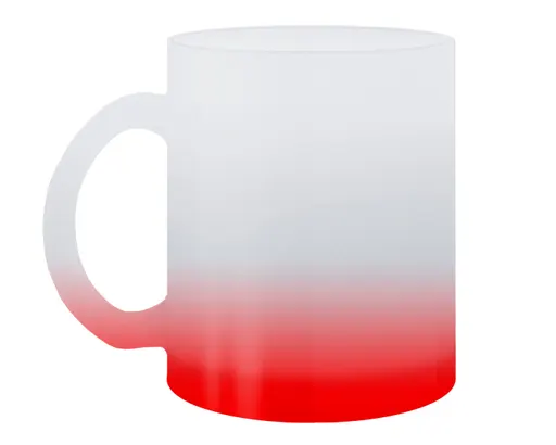 Vaso Tarro Satinado Bicolor de Sublimación Rainbow A2798 325 ml Rojo