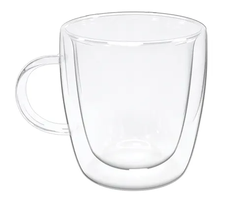 Taza de Vidrio de Doble Pared Zazil A2924 251 ml Transparente