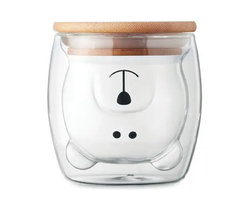 Vaso de Vidrio de Doble Pared Pipo A2939 220 ml Transparente