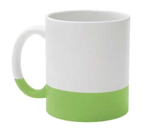 Vaso Tarro Bicolor Mate de Sublimación Gres A3022 325 ml Verde Claro