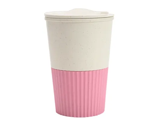 Vaso de Fibra de Trigo Cap. Coffy A3120 380 ml Palo de Rosa