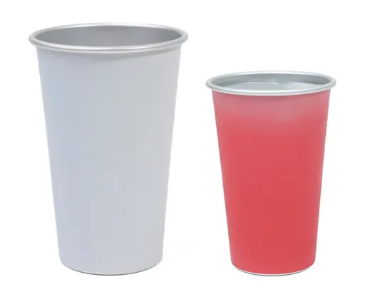 Vaso de Aluminio Que Cambia de Color Camaleon A3175 Rojo