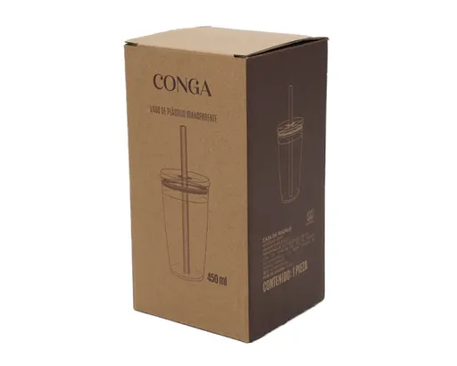 Caja de Regalo de Cartón para Vaso Conga, Caja Conga A3180 Café