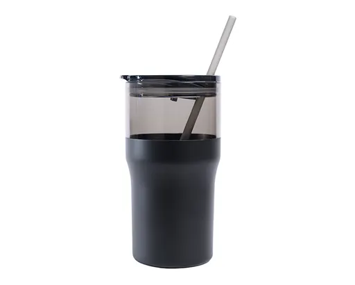 Vaso Térmico de Plástico / Acero Inox. Kique A3264 650 ml Negro