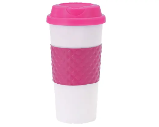 Vaso Termico Doble Pared Cinta Onix VTE1388 420 ml Rosa