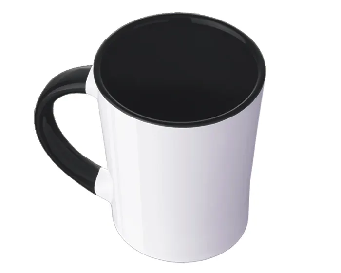 Taza Conica Bicolor Bicolor Arles A2154 414 ml Negro