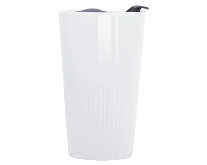 Vaso de Cerámica de Doble Pared Miami A2694 296 ml Blanco