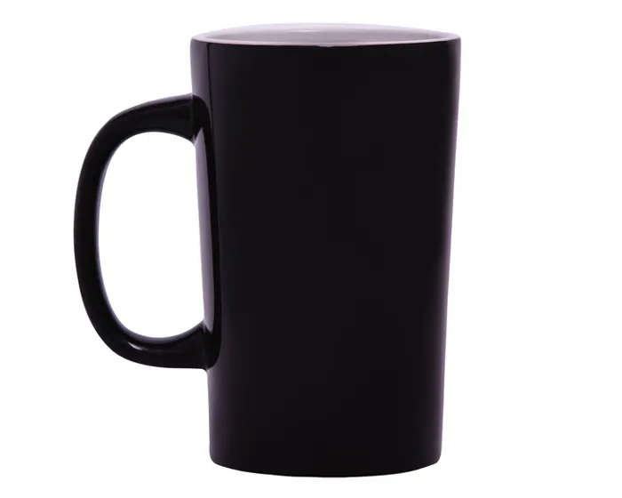 Vaso Tarro Cónico Bicolor Latte A2713 444 ml Negro