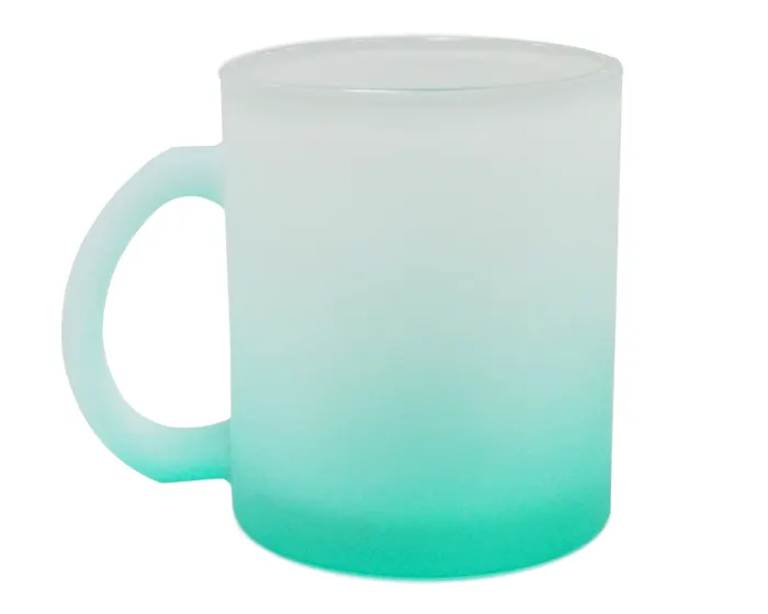 Vaso Tarro Satinado Bicolor de Sublimación Rainbow A2798 325 ml Verde