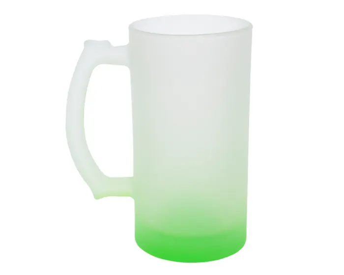 Vaso Tarro Cervecero Satinado Bicolor de Sublimación Chelado A2799 473 ml Verde
