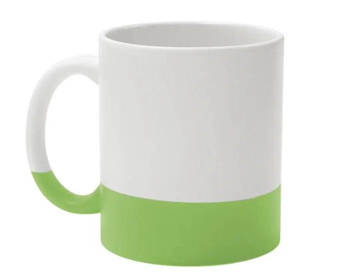 Vaso Tarro Bicolor Mate de Sublimación Gres A3022 325 ml Verde Claro