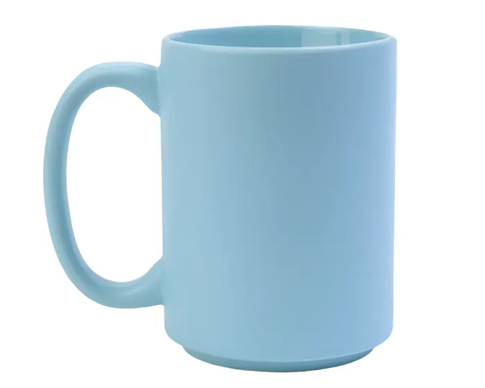 Vaso Tarro Mate Apilable Cream A3080 444 ml Azul Claro