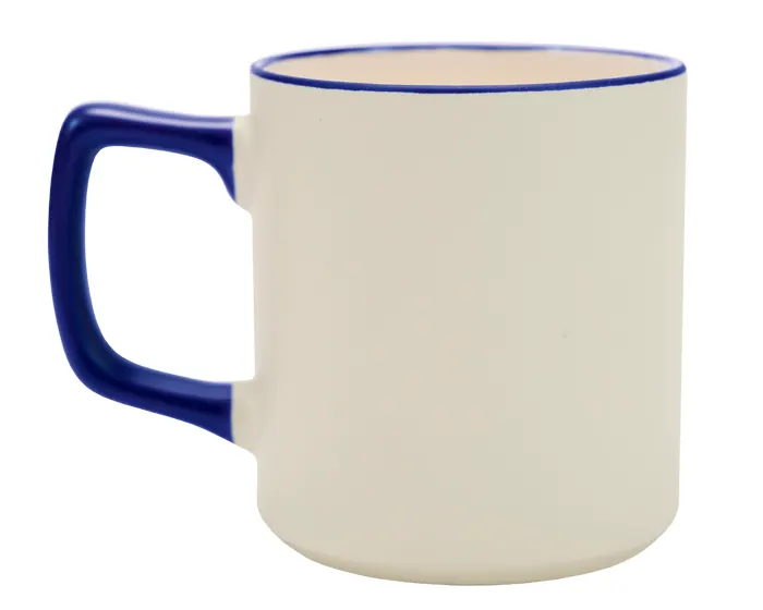 Vaso Tarro de Sublimación con Asa y Filo de Color Sabrina A3133 399 ml Azul Cobalto