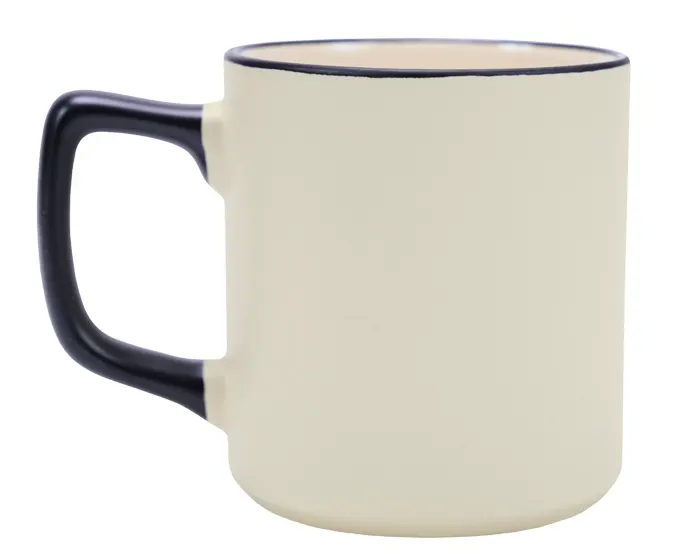Vaso Tarro de Sublimación con Asa y Filo de Color Sabrina A3133 399 ml Negro