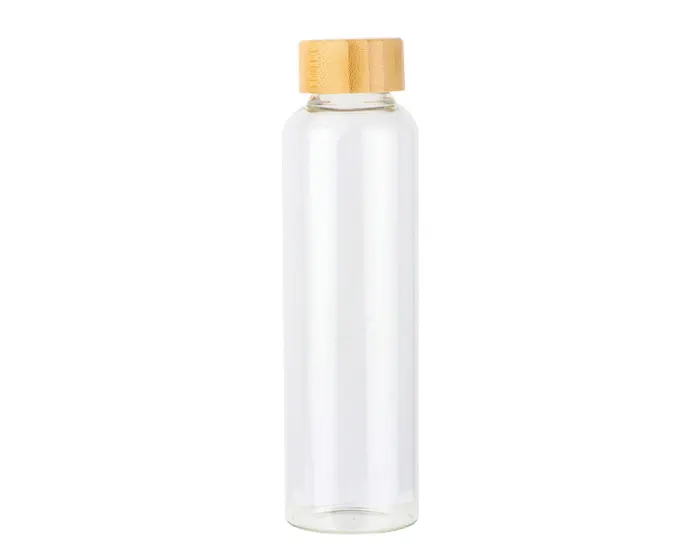 Cilindro de Vidrio Borosilicato con Tapa de Bambú Naturalls A3148 600 ml Transparente