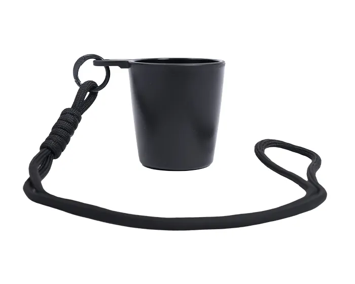 Vaso Tequilero de Fibra de Trigo Shot A3253 Negro