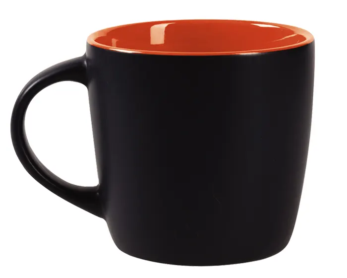 Taza Bicolor Mate Luciana TL099 325 ml Naranja